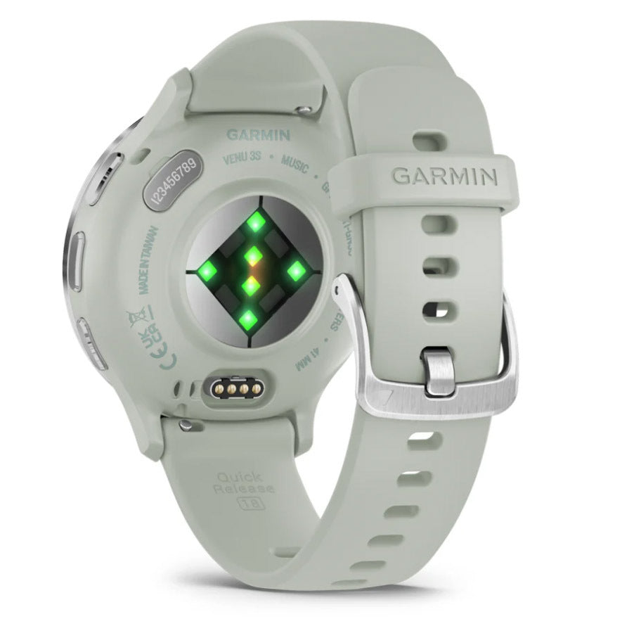 Garmin Venu® 3S Sage Gray & Silver con cinturino in silicone